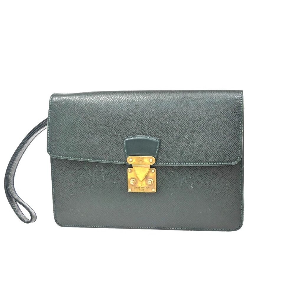 LOUIS VUITTON Pochette Kourad Clutch Hand Bag Taiga Leather GN M30194 02KC073